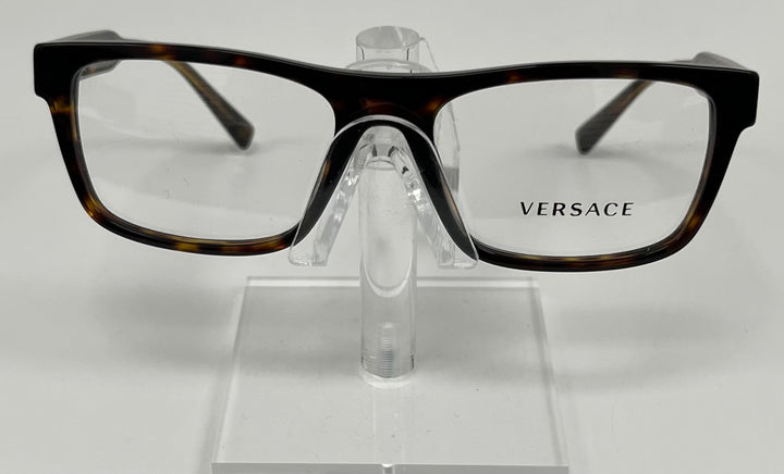 Front view of Versace MOD 3277 men’s eyeglasses in Havana tortoise, size 53-17-140