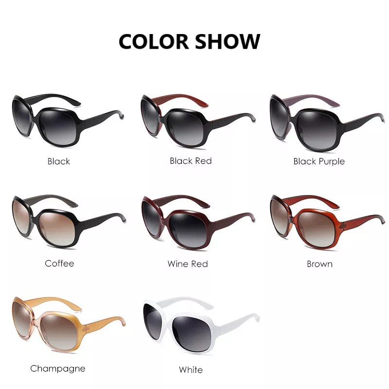 Fashion Polarizing Big frame Driving Women Sunglasses
