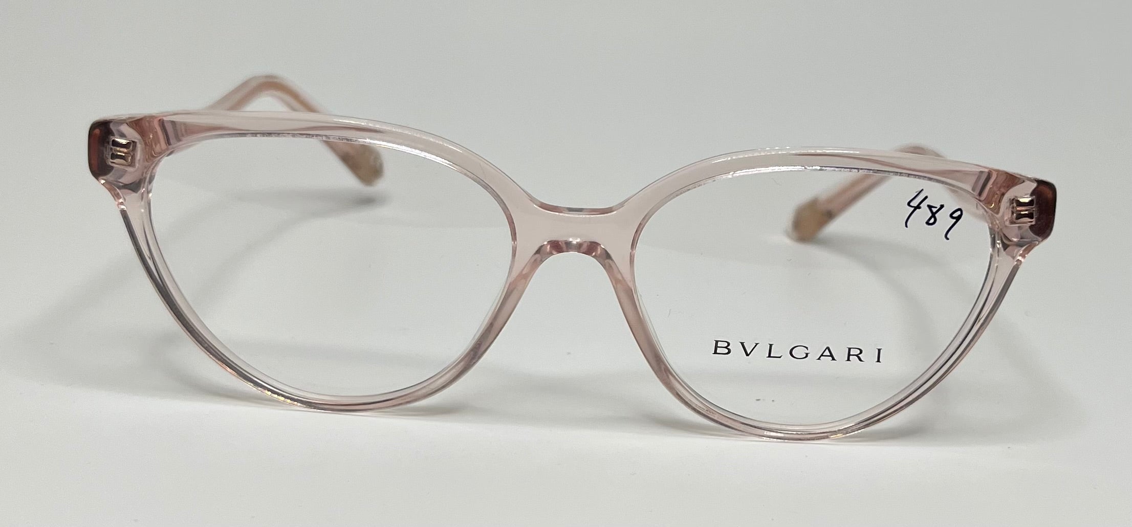 Bulgari eyeglasses on a white background