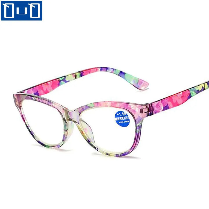 Blue Light Reading Glasses Floral Print