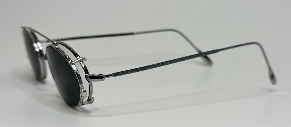J. Garcia Beehive — Vintage Italian Stainless Steel Sunglasses (1990s)