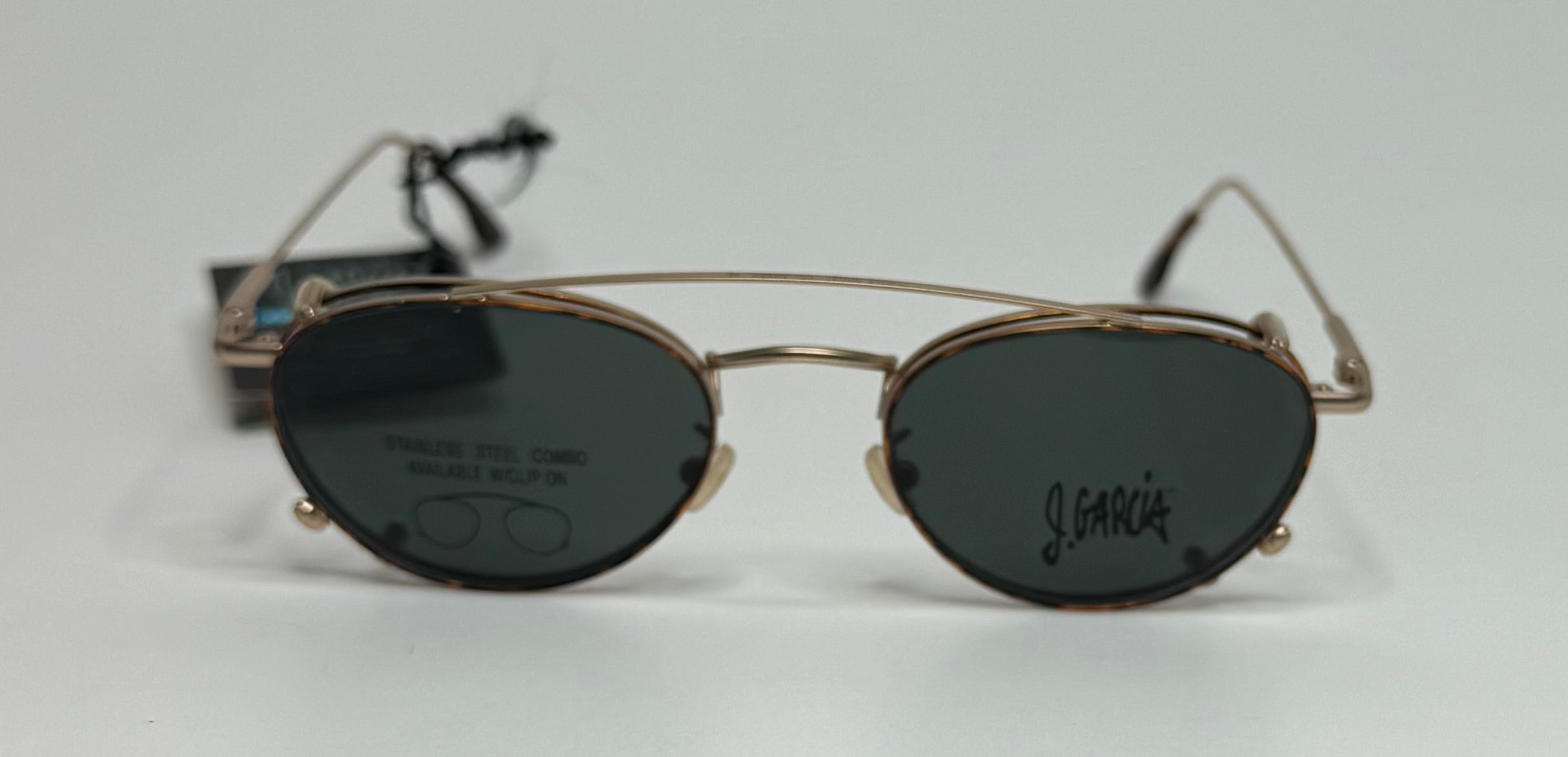 J. Garcia Thistle Ghost — Vintage Gold Round Frames, Made in Italy (1990s)