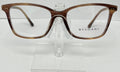 Bulgari eyeglasses on a clear stand against a white background