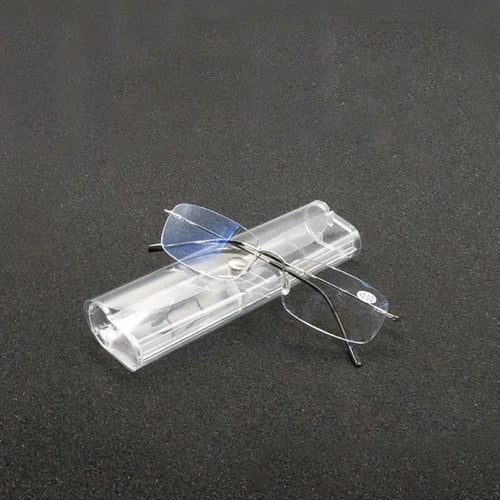 Blue Light Ultralight TR90 Memory Titanium Rimless Readers