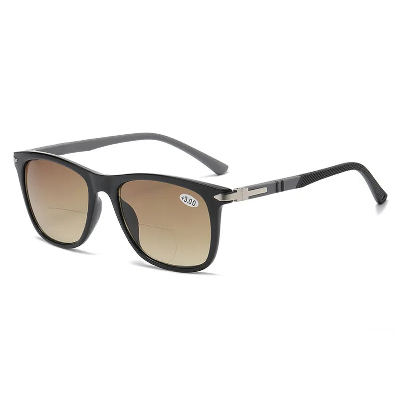 Classic Square Bifocal Sunglasses w/Reading Power