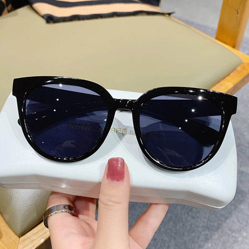 Gafas de sol redondas grandes para mujer 