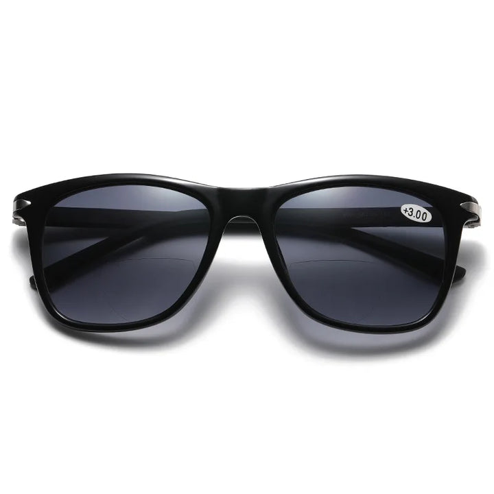 Classic Square Bifocal Sunglasses w/Reading Power