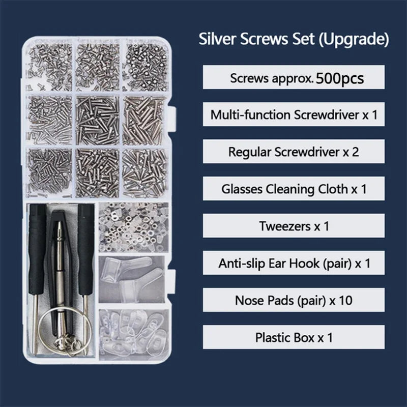 500pc Glasses Repair Kit