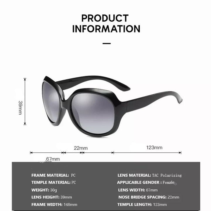 Fashion Polarizing Big frame Driving Women Sunglasses